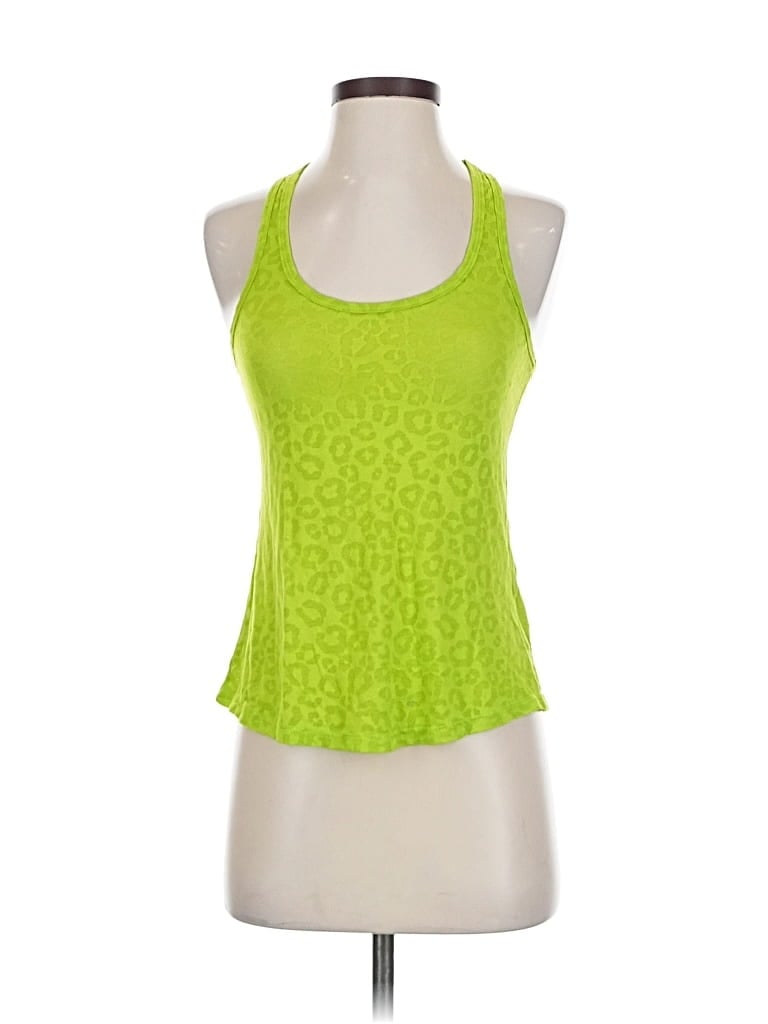 Pre-owned Soffe Tank Top Green Halter Neckline Tops