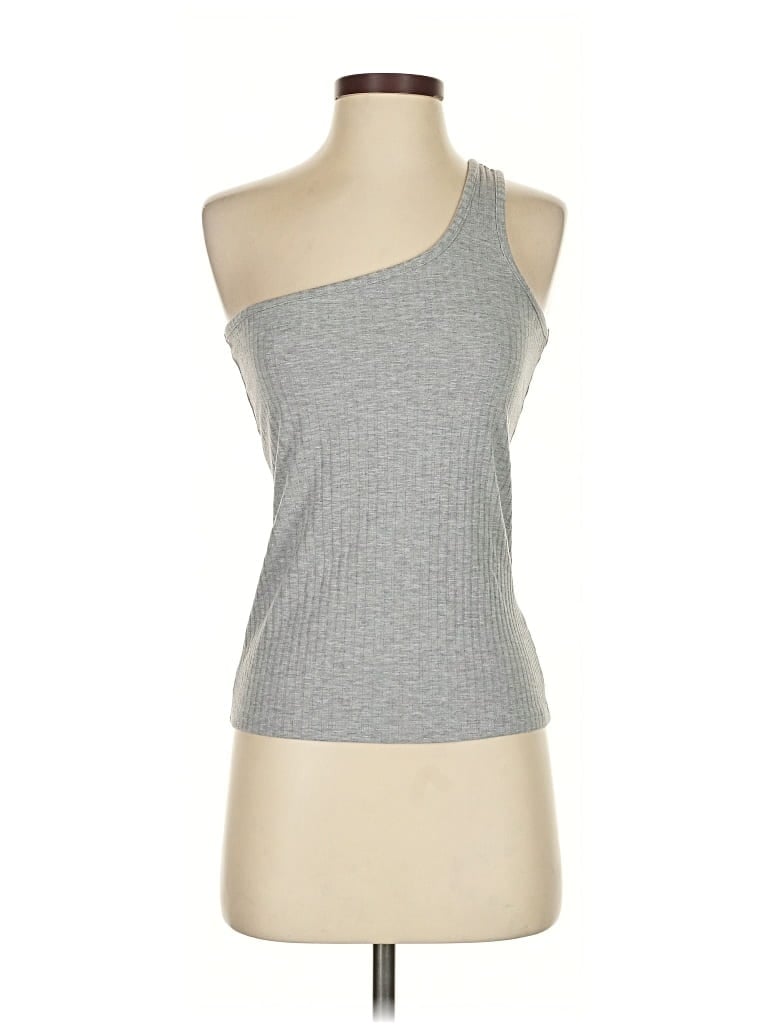 Pre-owned Venus Tank Top Silver One Shoulder Neckline Tops