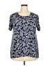 Anne Klein Blue Short Sleeve Blouse Size 2X - photo 1