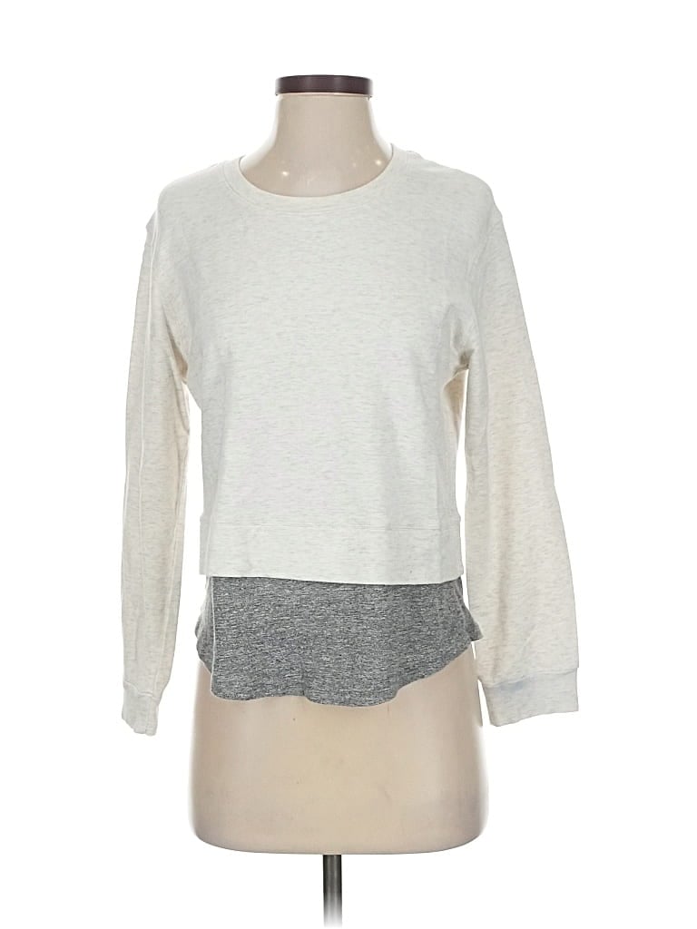 Pre-owned Monrow 3/4 Sleeve T-shirt In Gray