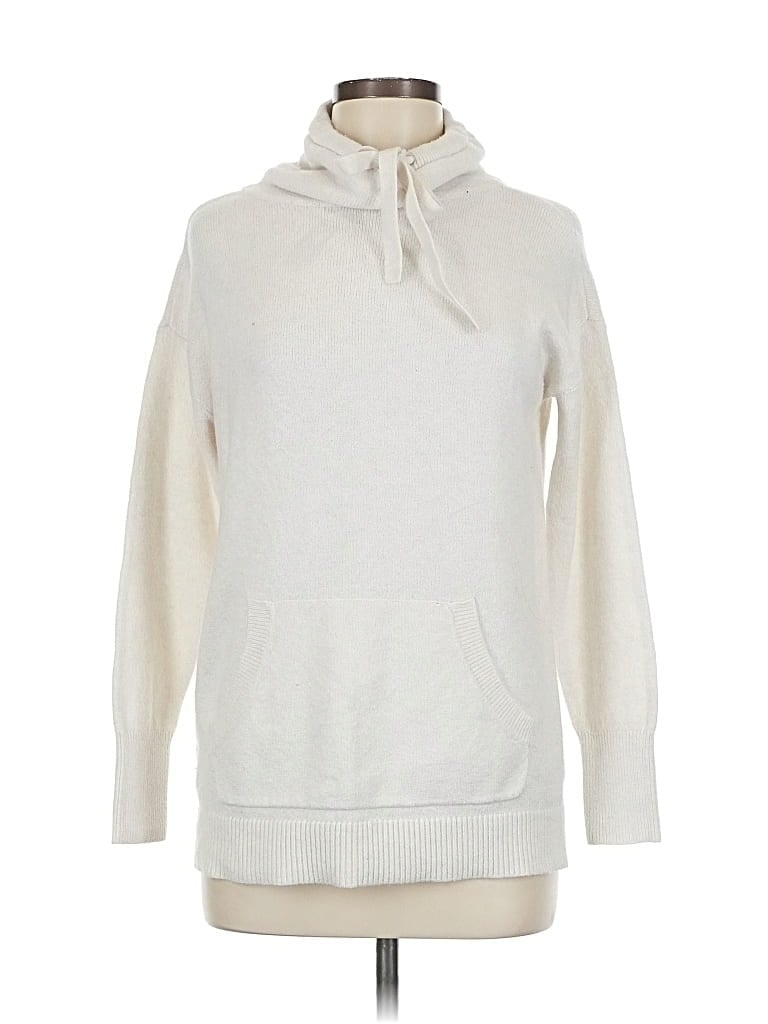Pre-owned Ann Taylor Loft Pullover Sweater In White