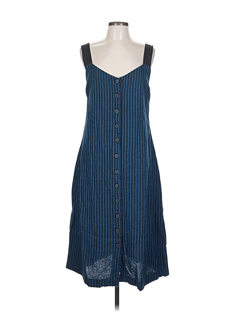 Pre-owned Wrap Casual Dress In Blue