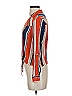 Abbeline 100% Rayon Stripes Orange Long Sleeve Blouse Size XS - photo 5