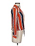 Abbeline 100% Rayon Stripes Orange Long Sleeve Blouse Size XS - photo 4