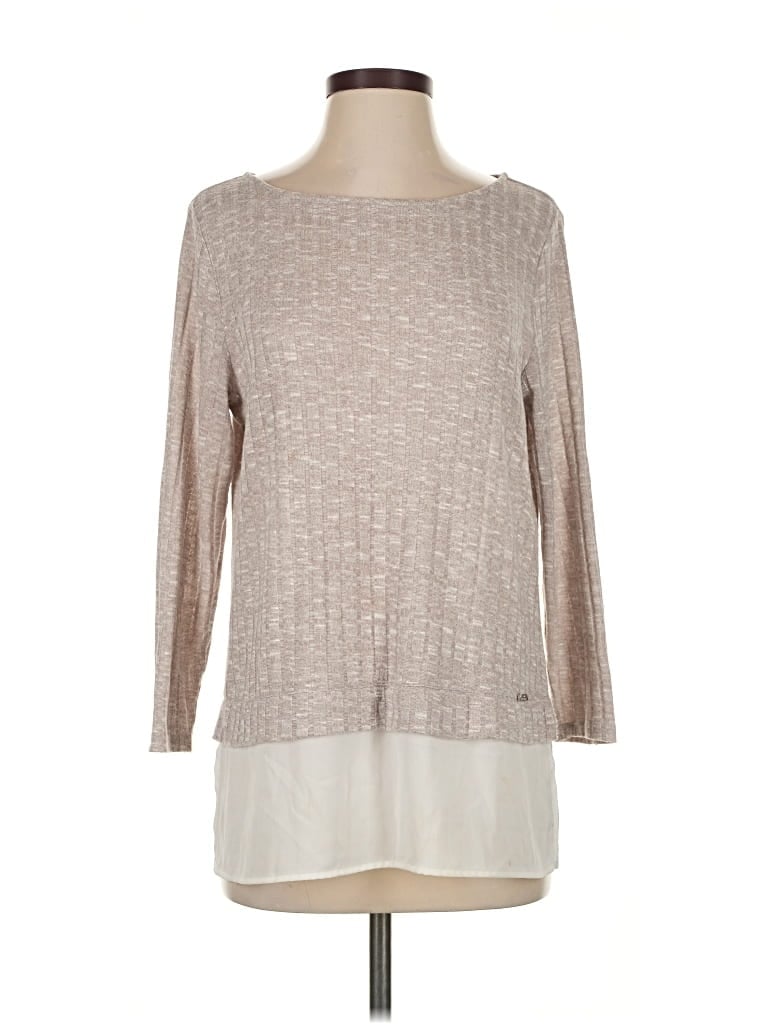 Pre-owned Ivanka Trump 3/4 Sleeve T-shirt In Brown