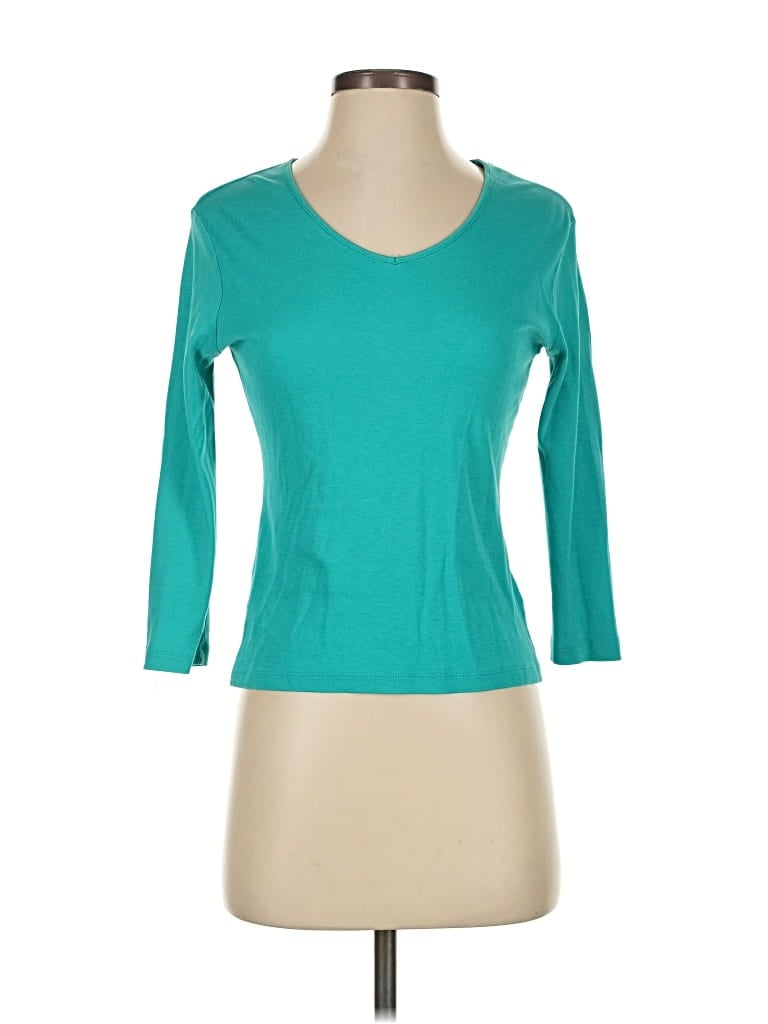 Pre-owned Carole Little 3/4 Sleeve T-shirt In Blue