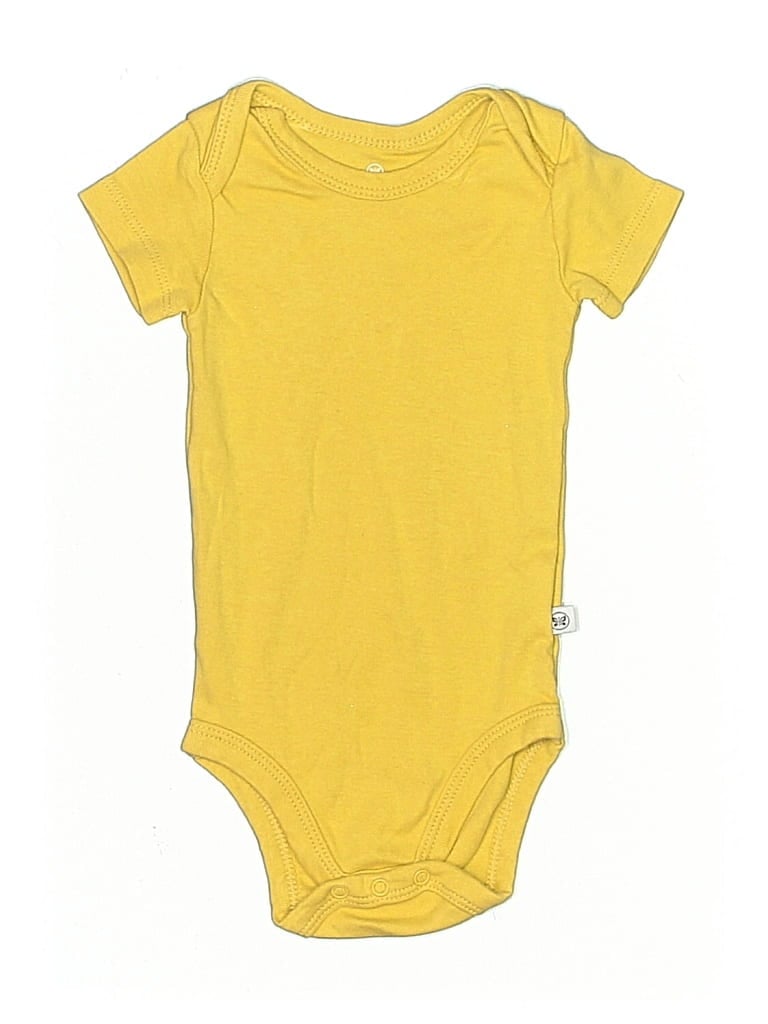 Pre-owned Honest Baby Clothing Babies' Short Sleeve Onesie In Yellow