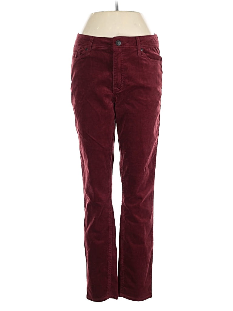 Pre-owned Evri Casual Pants In Burgundy