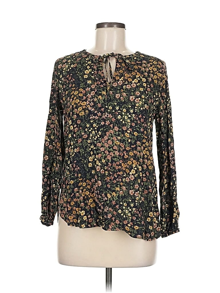 Pre-owned Weston Long Sleeve Blouse In Black