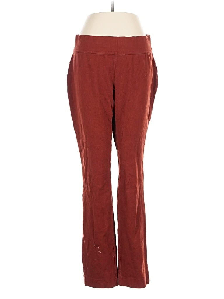 Pre-owned Lands' End Casual Pants In Burgundy