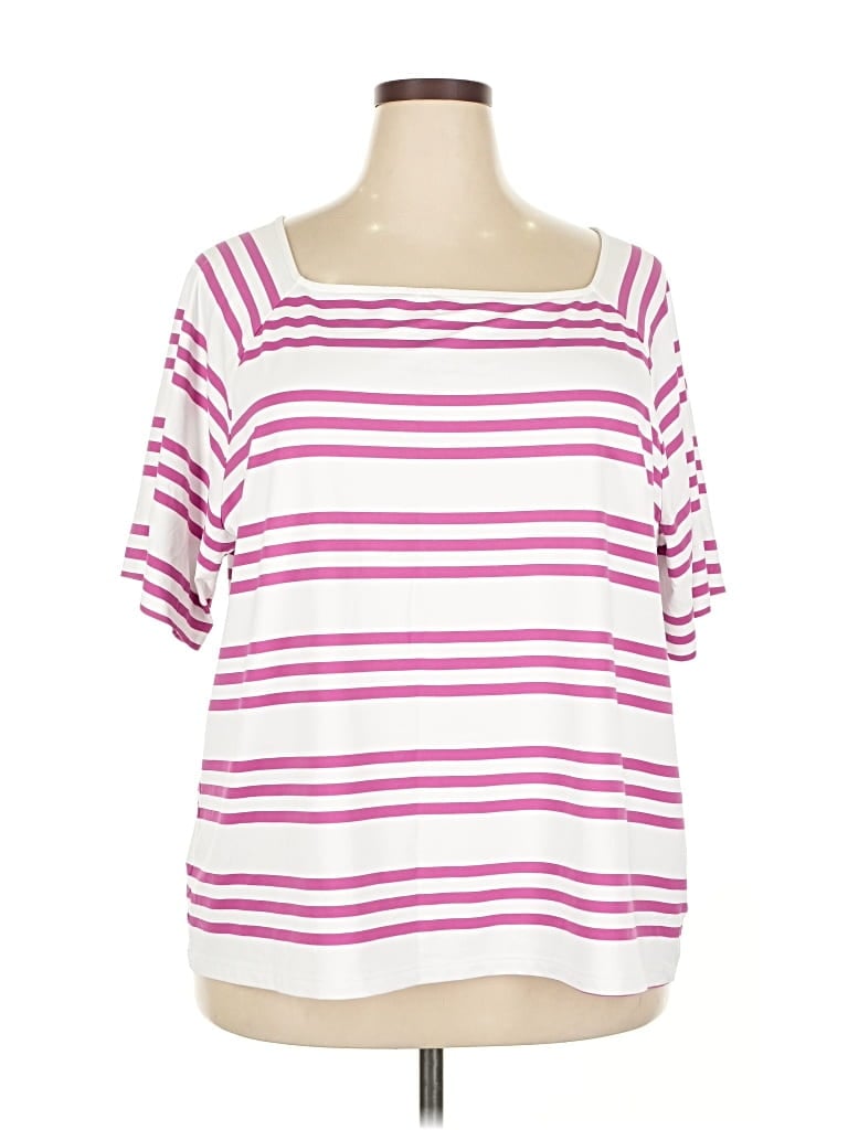 Pre-owned Talbots 3/4 Sleeve T-shirt In Pink