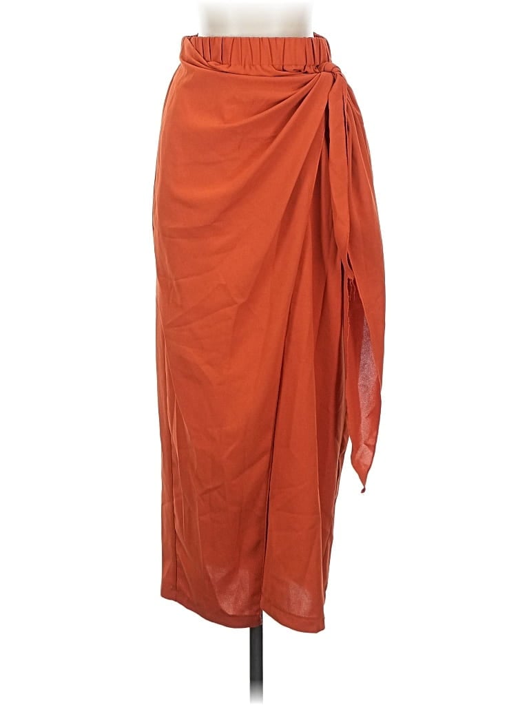 Pre-owned Fashion Formal Skirt In Orange