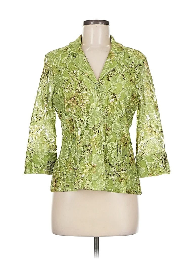 Pre-owned Inc International Concepts Blazer Jacket In Green