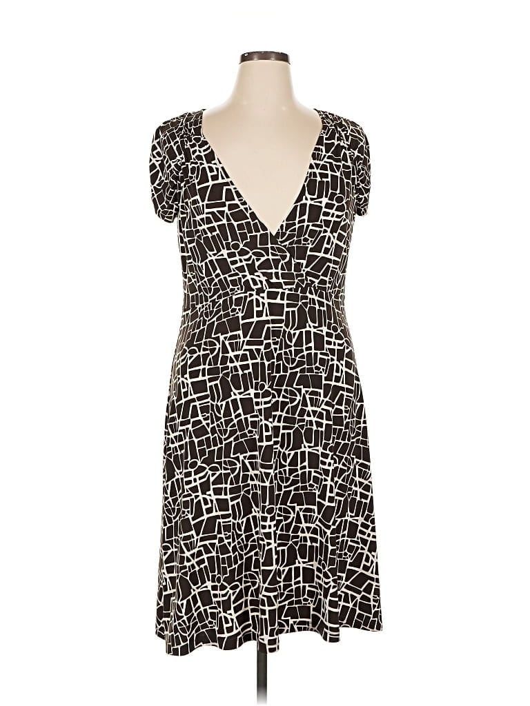 Pre-owned Style & Co Casual Dress In Black