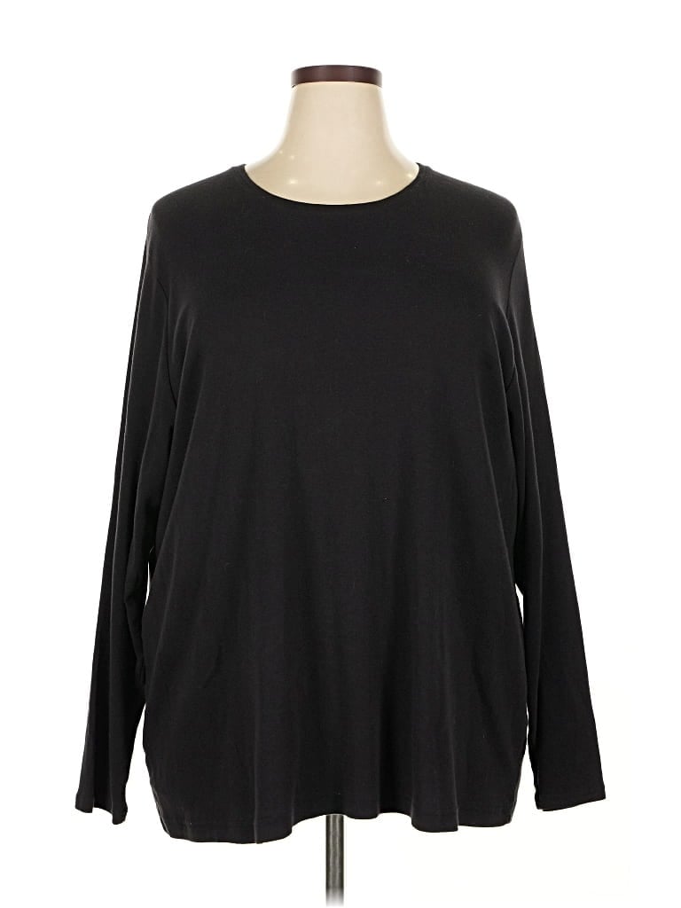 Pre-owned Croft & Barrow Long Sleeve T-shirt In Black