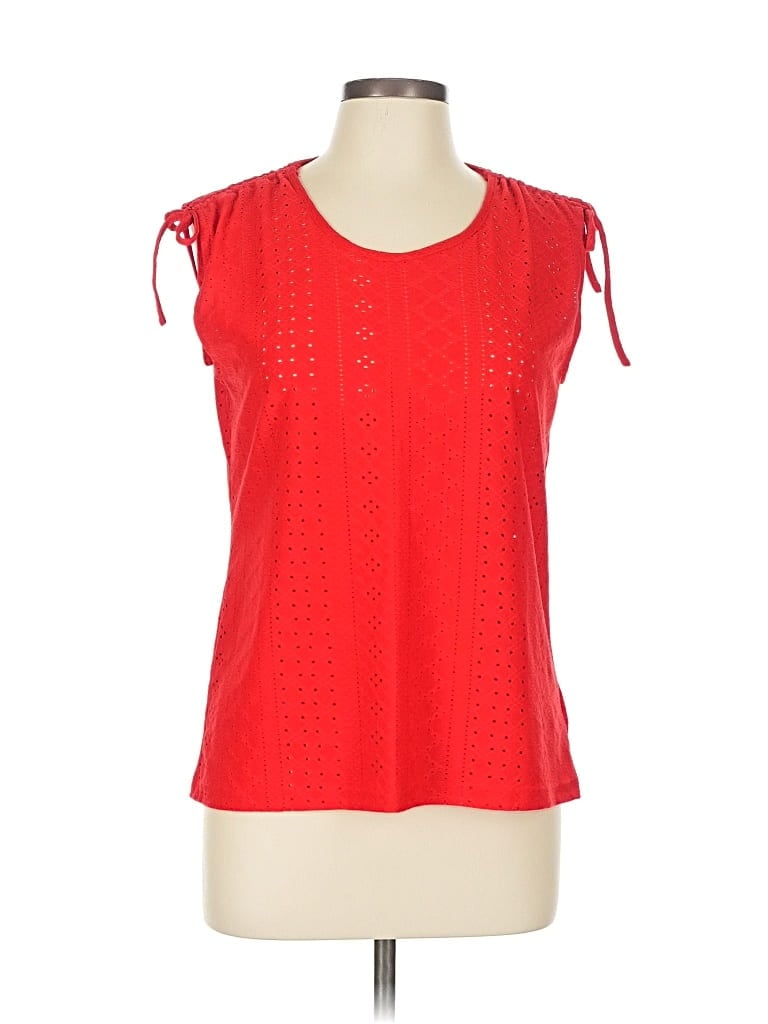 Pre-owned Unbranded Sleeveless Blouse In Red
