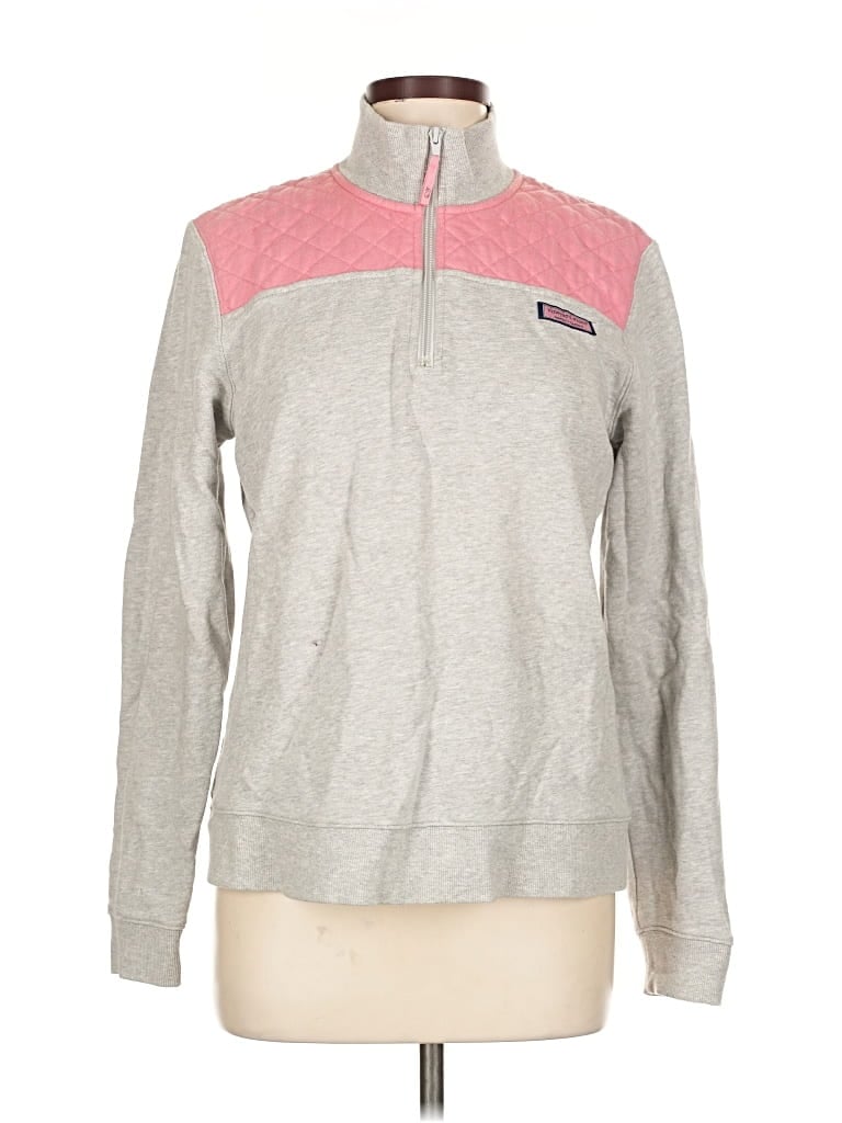 Pre-owned Vineyard Vines Fleece Jacket In Gray