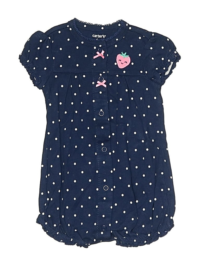 Pre-owned Carter's Babies' Short Sleeve Onesie In Blue
