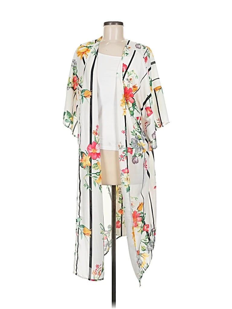Pre-owned Unbranded Kimono In White