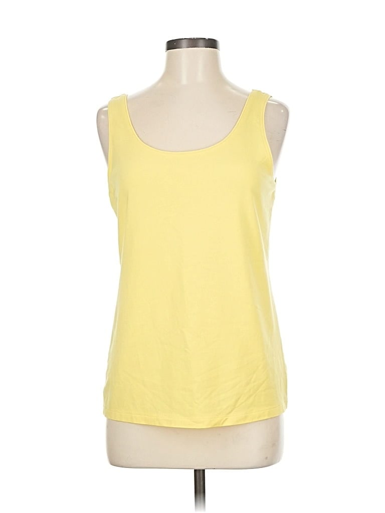 Pre-owned Talbots Tank Top Yellow Strapless Neckline Tops