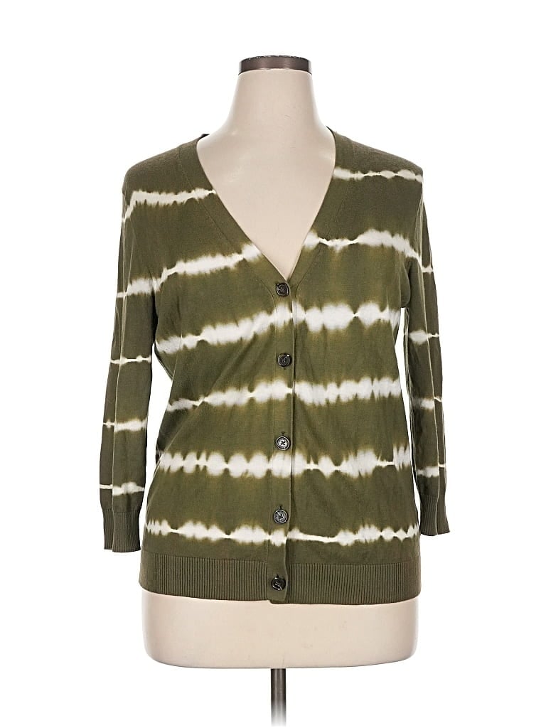 Pre-owned Michael Michael Kors Cardigan Sweater In Green
