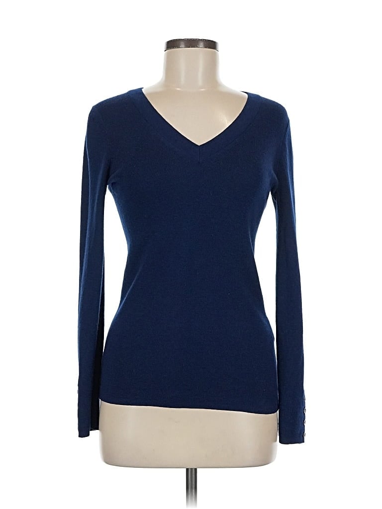 Pre-owned Banana Republic Wool Pullover Sweater In Blue