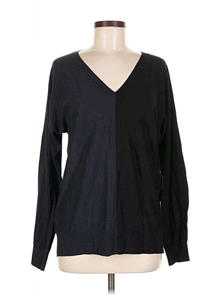 Pre-owned Bailey44 Long Sleeve Top Black V Neck Tops