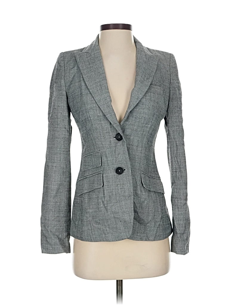 Pre-owned Elie Tahari Long Sleeve Top Gray Square Neckline Tops