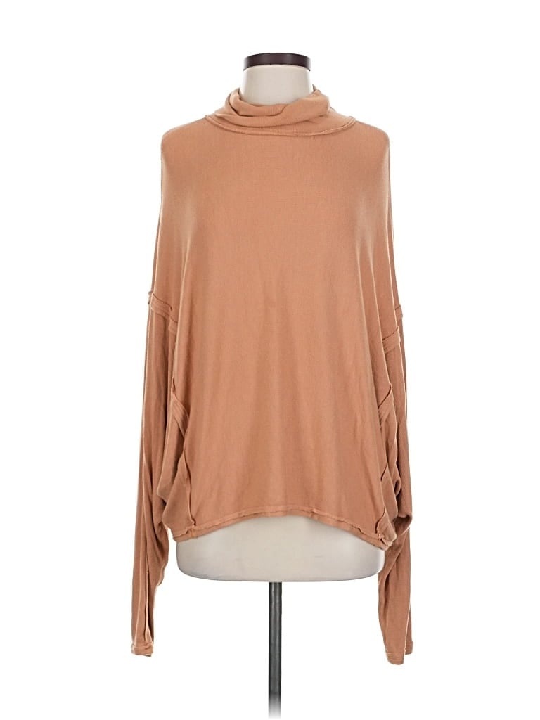 Pre-owned We The Free Long Sleeve Turtleneck In Brown