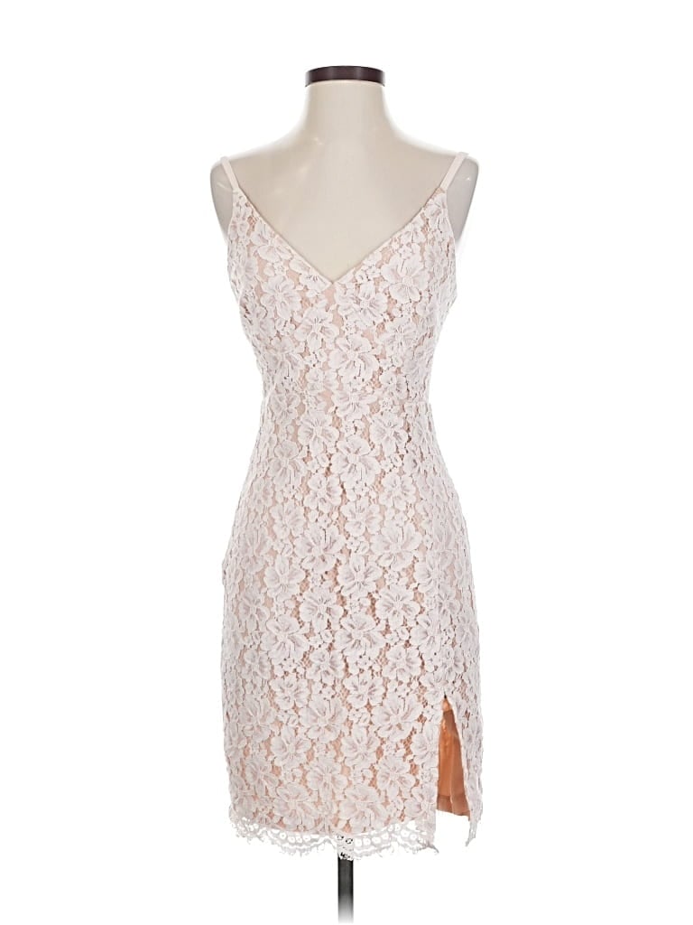 Pre-owned Lulus Cocktail Dress In White