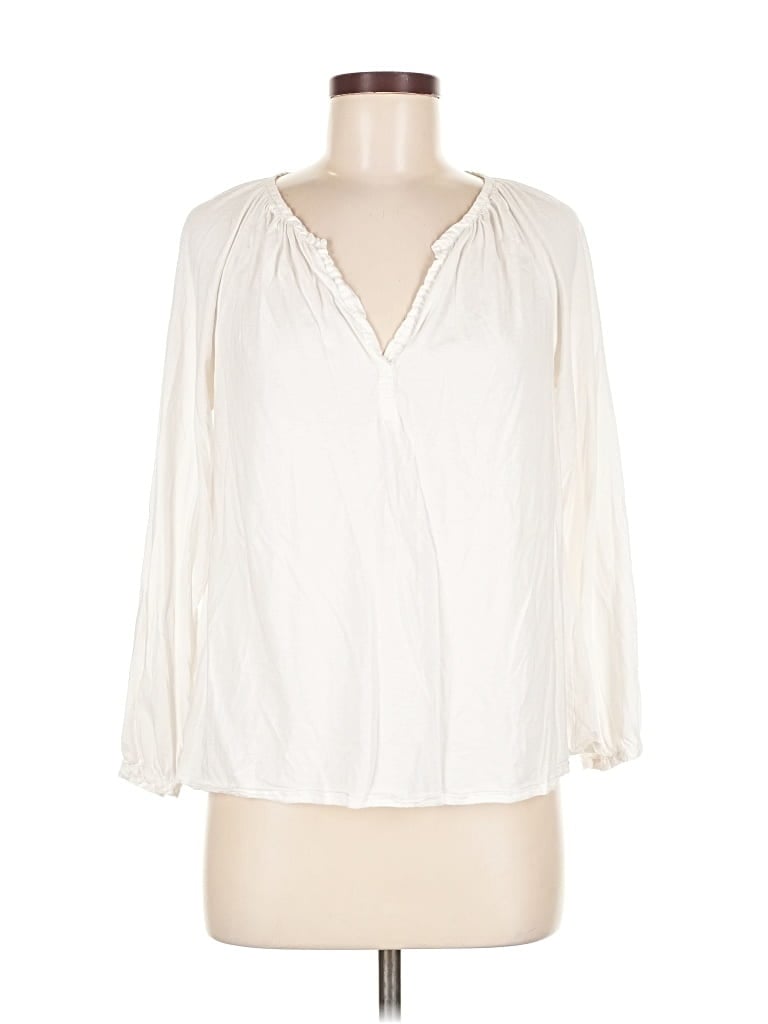 Pre-owned Lou & Grey 3/4 Sleeve T-shirt In White