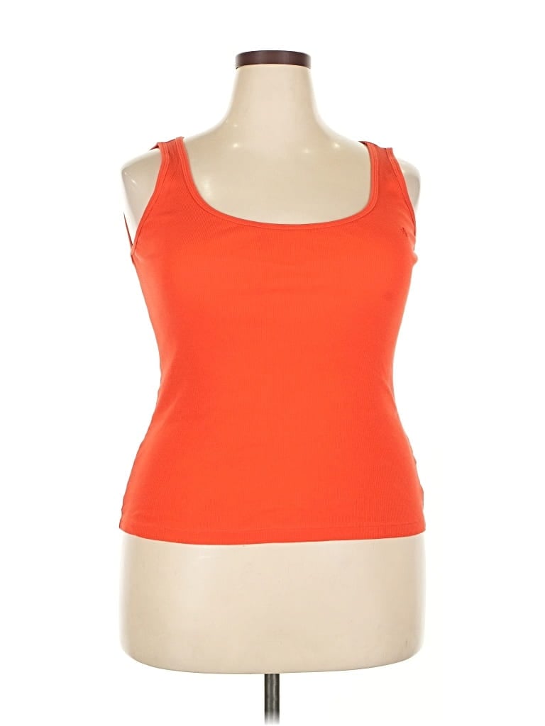 Pre-owned Polo Ralph Lauren Tank Top Orange Strapless Neckline Tops