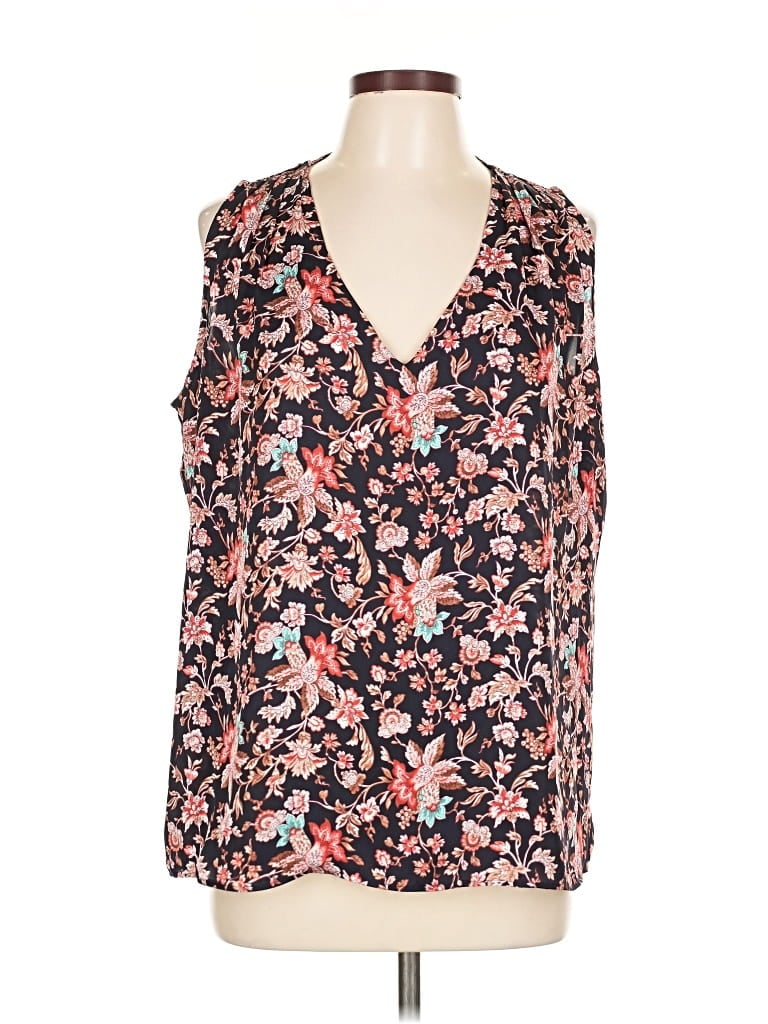 Pre-owned Express Sleeveless Blouse In Black