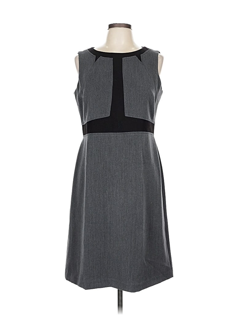Pre-owned Kasper Casual Dress In Gray