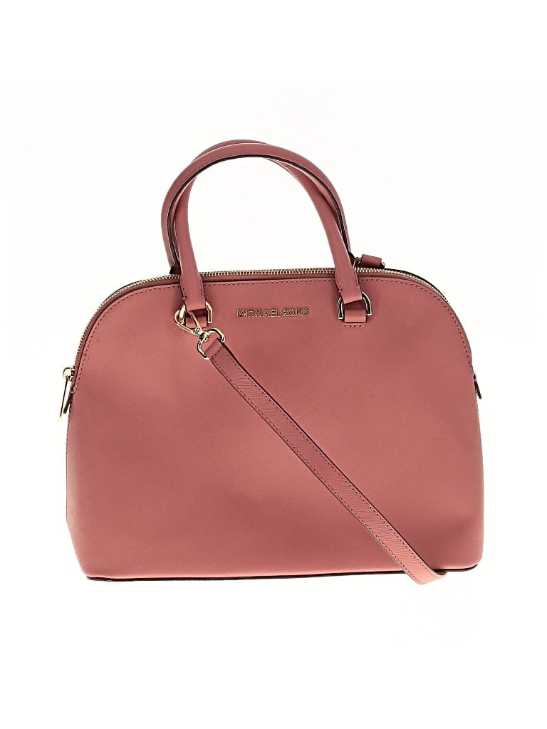 Pre-owned Michael Michael Kors Leather Satchel In Pink