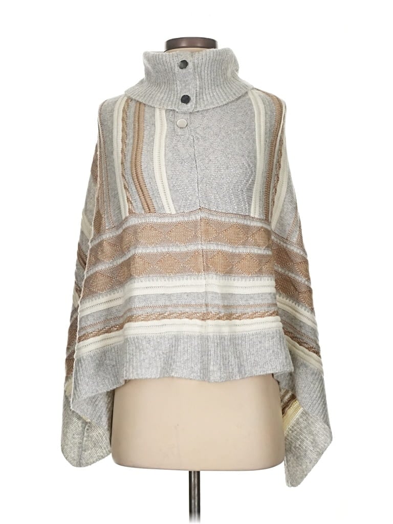 Pre-owned White House Black Market Poncho In Silver