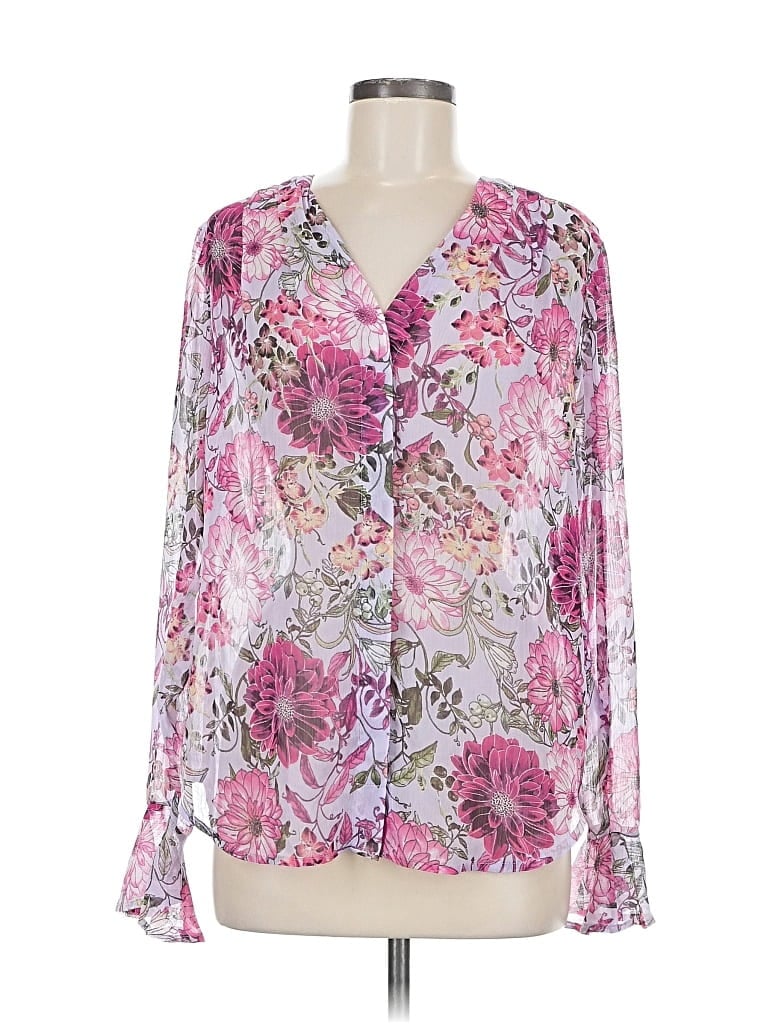 Pre-owned Kut From The Kloth Long Sleeve Blouse In Pink