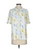 Current Air 100% Polyester Yellow Short Sleeve Blouse Size XS - photo 1