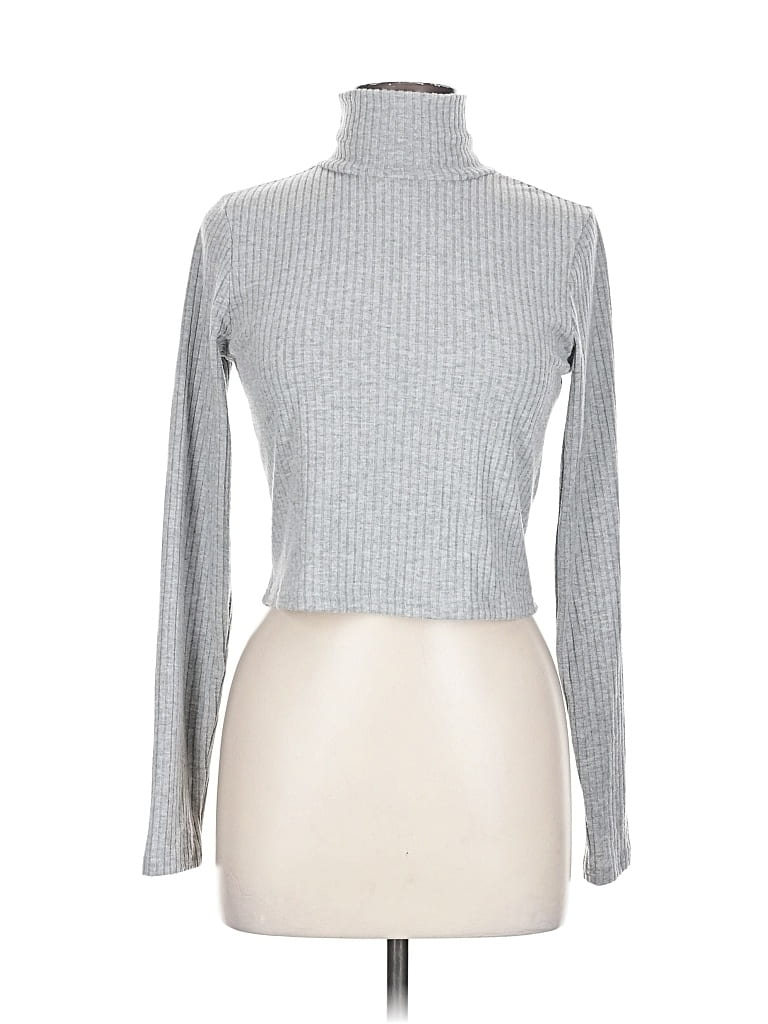 Pre-owned Abound Turtleneck Sweater In Silver