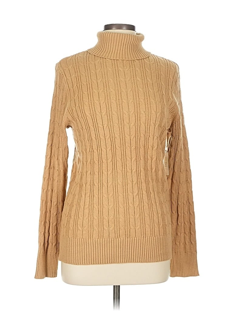 Pre-owned St. John's Bay Turtleneck Sweater In Brown