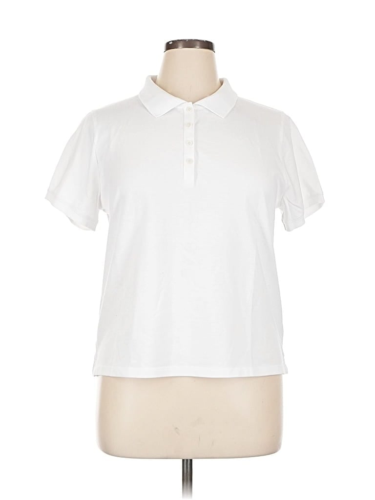 Pre-owned J.crew Factory Store Short Sleeve Blouse In White