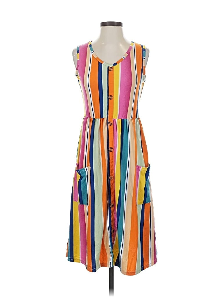 Pre-owned Unbranded Casual Dress In Yellow