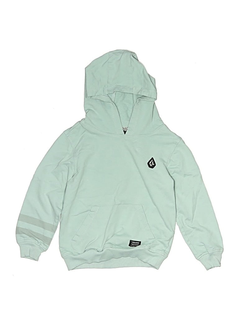 Pre-owned Volcom Kids' Pullover Hoodie In Green