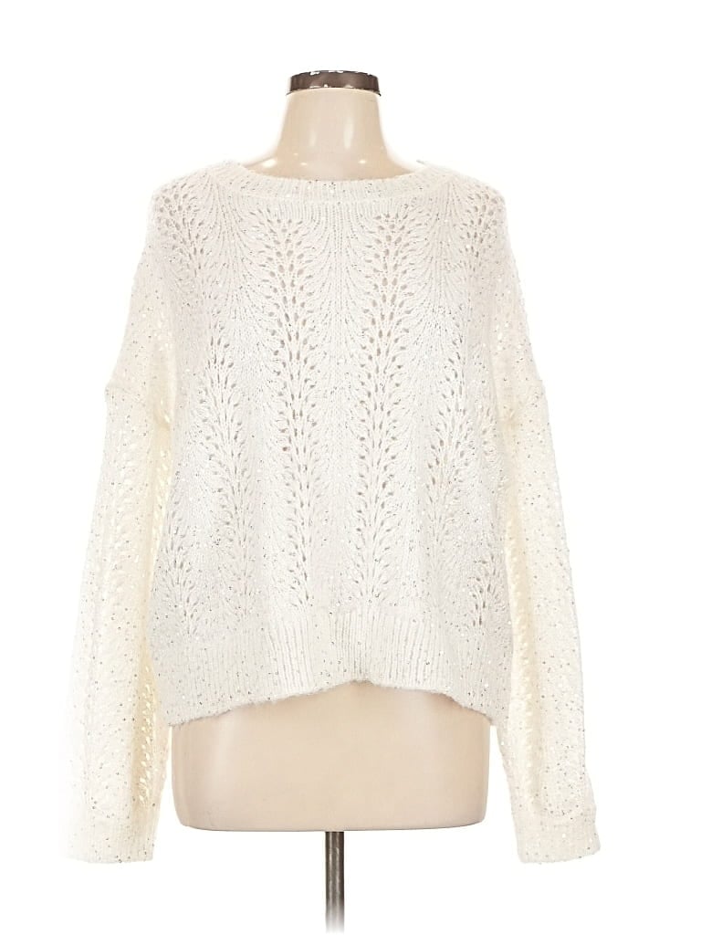 Pre-owned 1.state Pullover Sweater In White