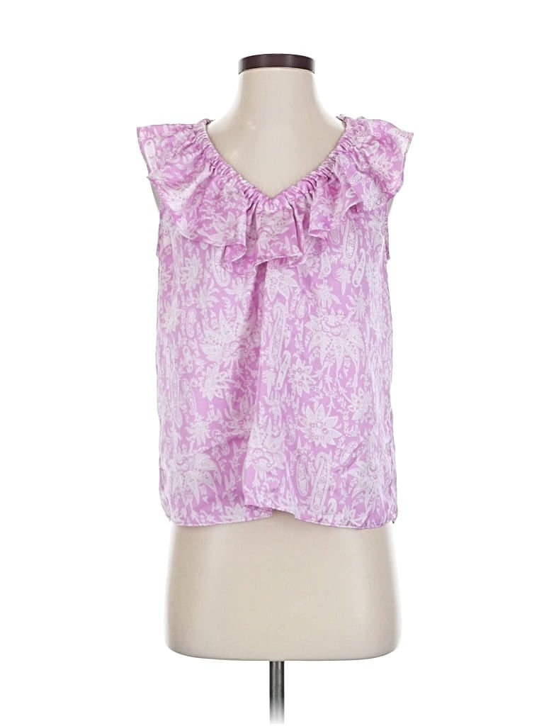 Pre-owned Ann Taylor Sleeveless Blouse In Pink