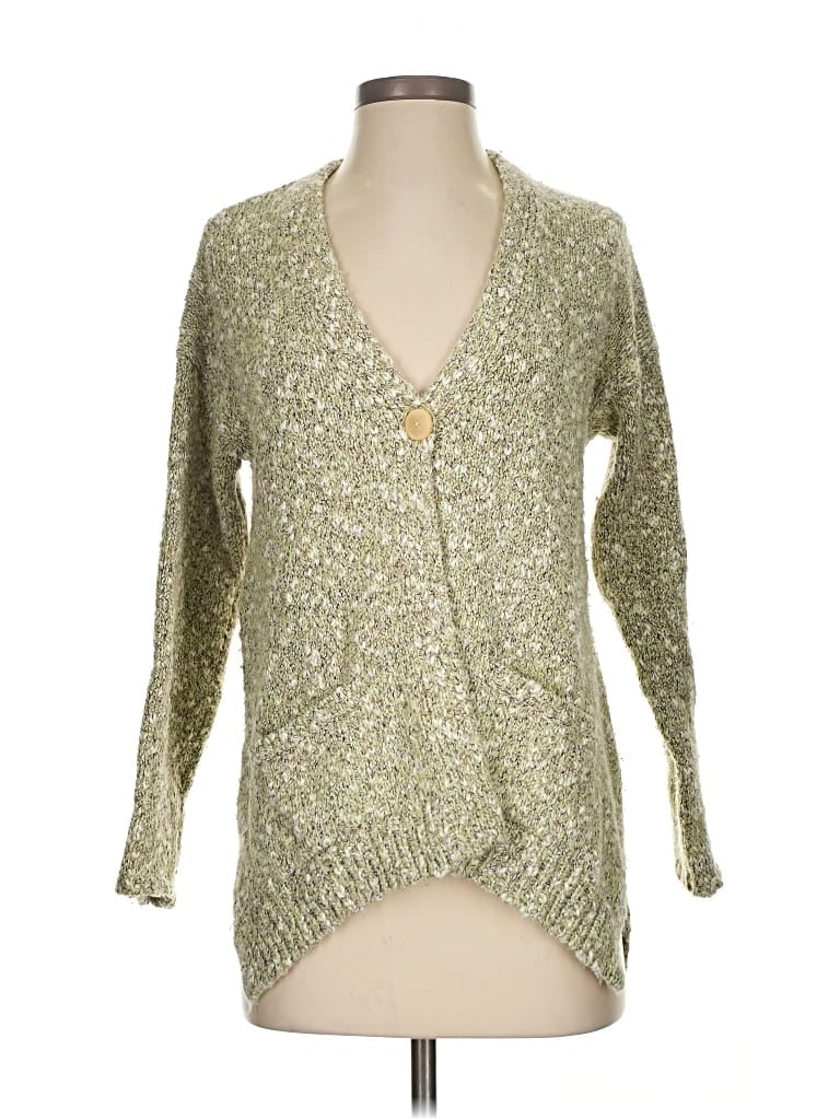 Pre-owned Purejill Cardigan Sweater In Green