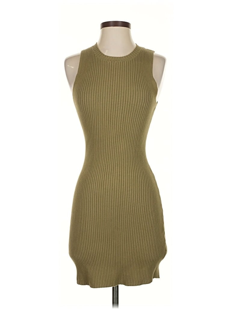 Pre-owned Olivaceous Casual Dress In Brown