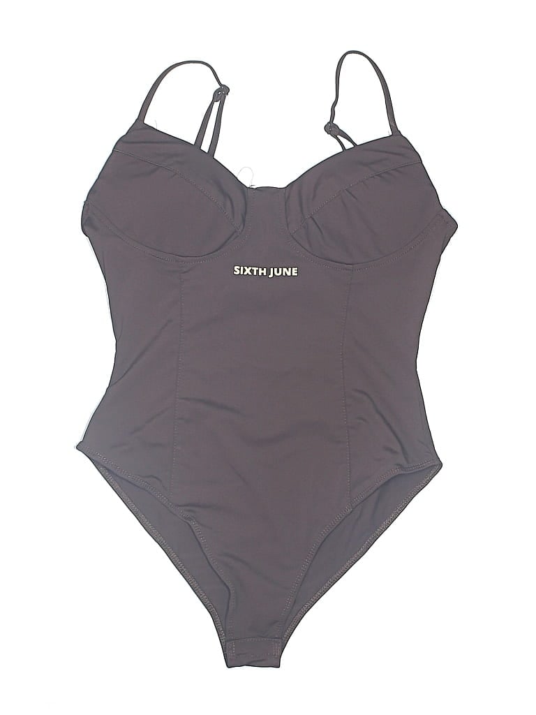 Pre-owned Sixth June One Piece Swimsuit In Gray