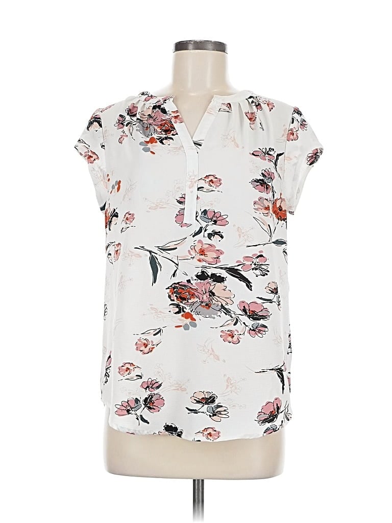 Pre-owned Fun2fun Short Sleeve Blouse In White