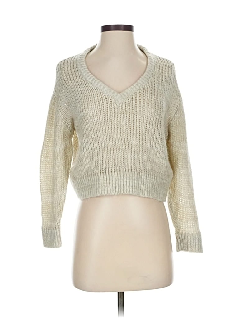 Pre-owned Indah Pullover Sweater In White